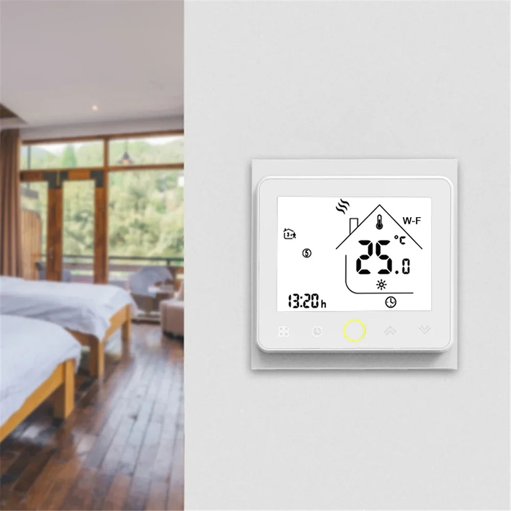Fi Wi with Home Controller Temperature Control, Compatible Thermostat Tomshoo Water/Gas Boiler Smart