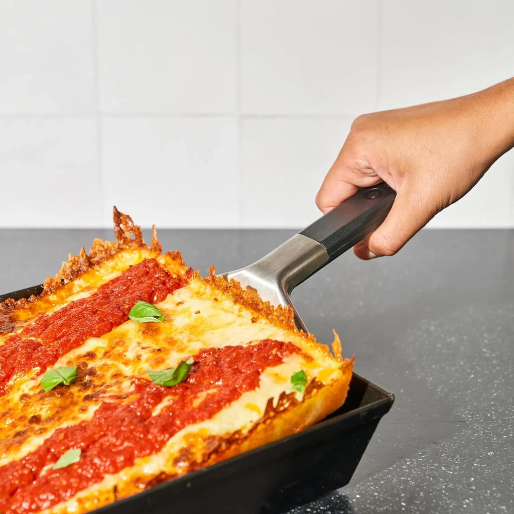 Utensil, Pizza Detroit Spatula Stainless Rectangular Spatula Pan Tools Pizza - Accessories, Pizza Kitchen Steel Pan Cutter, Grill Style Spatula, Oven