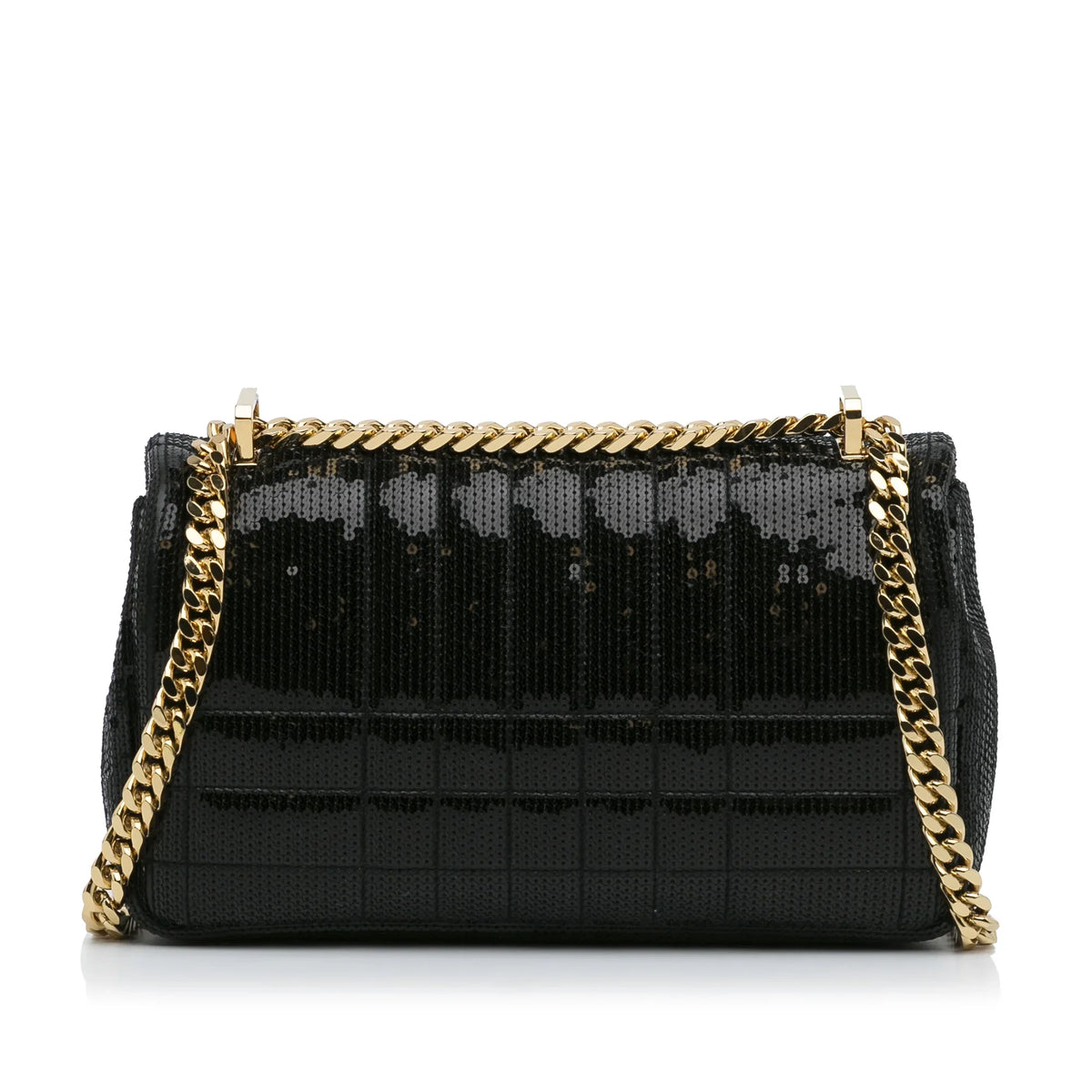 Bag Crossbody Sequin Burberry (Good) Calf Bag Leather Pre-Owned Black Unisex Authenticated Small Lola