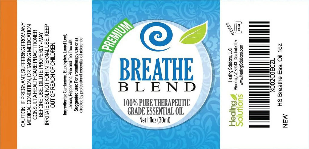 Blend Breathe Grade Pure Essential Oil 100% Oil 30ml Therapeutic - Breathe Blend -