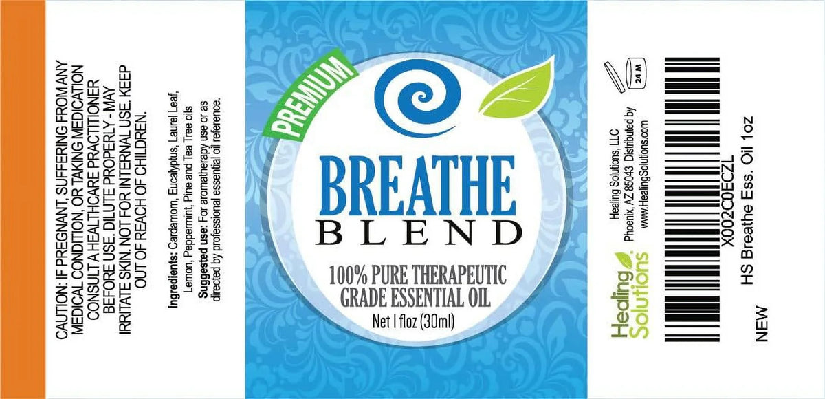 Blend Breathe Grade Pure Essential Oil 100% Oil 30ml Therapeutic - Breathe Blend -