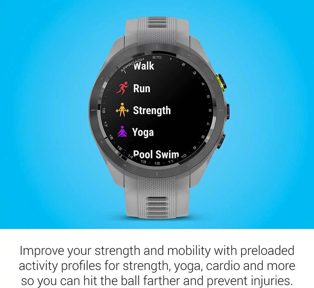 (47mm) with Garmin Black Approach Accessories S70,