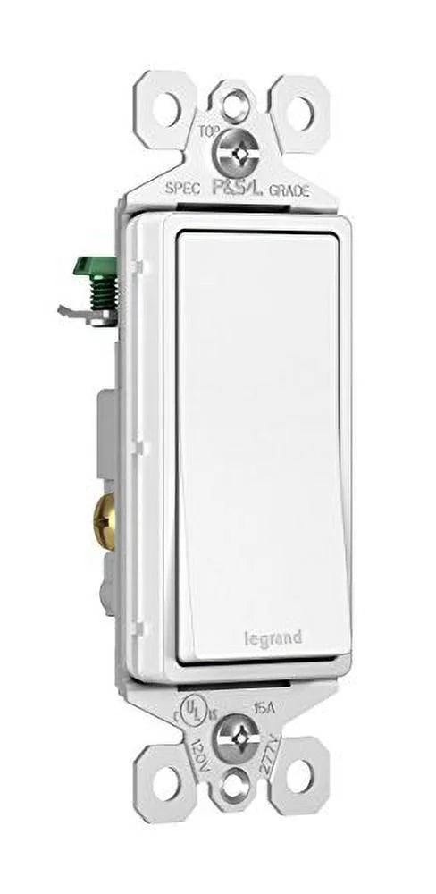 1-Pole - Light Legrand 1 Decorator 10-Pk. TM870WCP6 Switch, & Seymour White, Quantity Pass