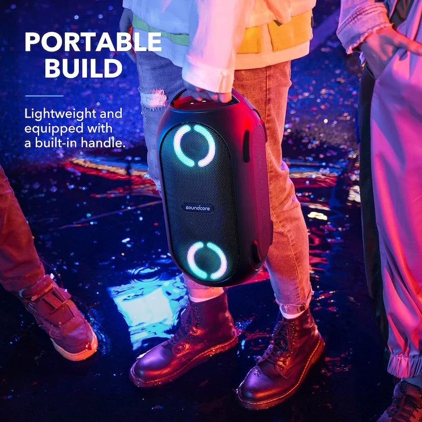 PartyCast 18-Hour | A3390Z12 80W Soundcore Waterproof Anker- | IPX7 | | Rave Portable by Speaker Playtime Black |