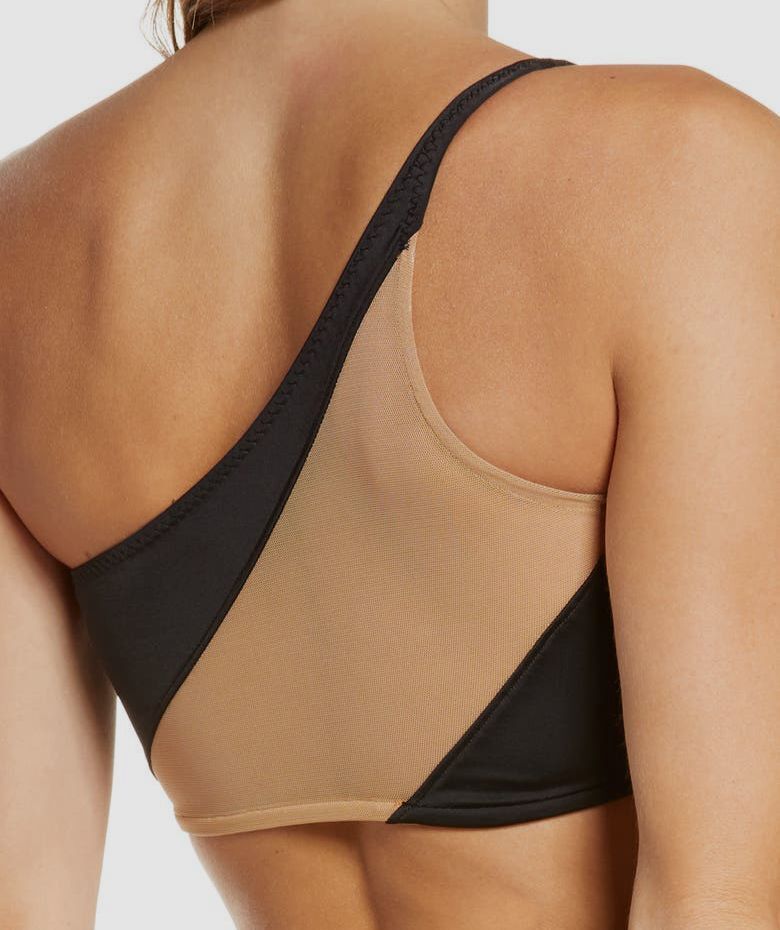 Kamali Mesh Swim Norma Snake Top Bikini Womens One-Shoulder