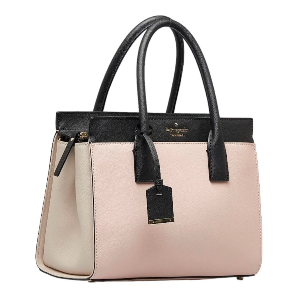 ladies Kate Spade CAMERON CANDACE PXRU5957 SMALL spade black handbag STREET (Good) leather pink Pre-Owned