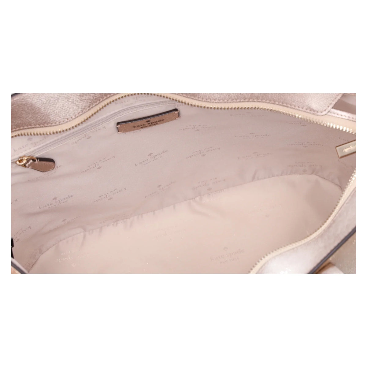 Top Holiday Tote + Glitter Spade Kate Glimmer Large Shoulder Gold Zip Wallet Bag