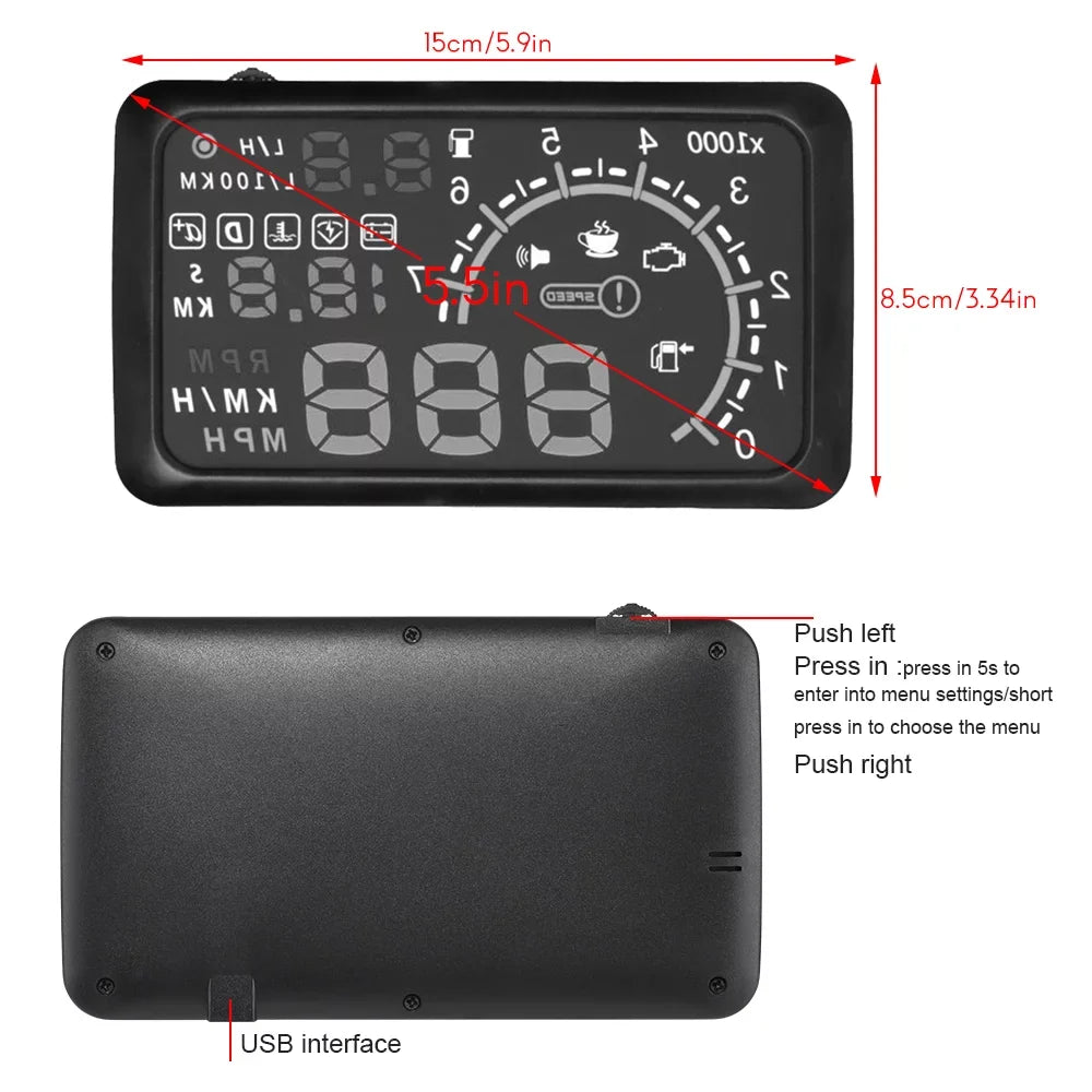 with Mileage, Head Flexible Alarm Up Speedometer, Modes Water Andoer Temperature, Display, Safely Drive
