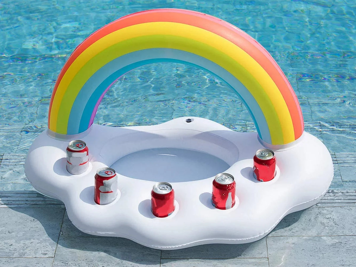 Accessori Pool Party Cloud Creative Holder Inflatable Drink Water Pool Float Toy Floats Rainbow