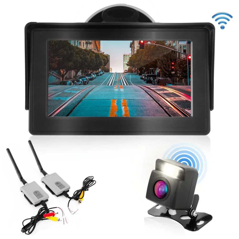 Camera Monitor Car Parking Wireless Reverse Waterproof Pyle Rear View Safety/Vehicle System Backup