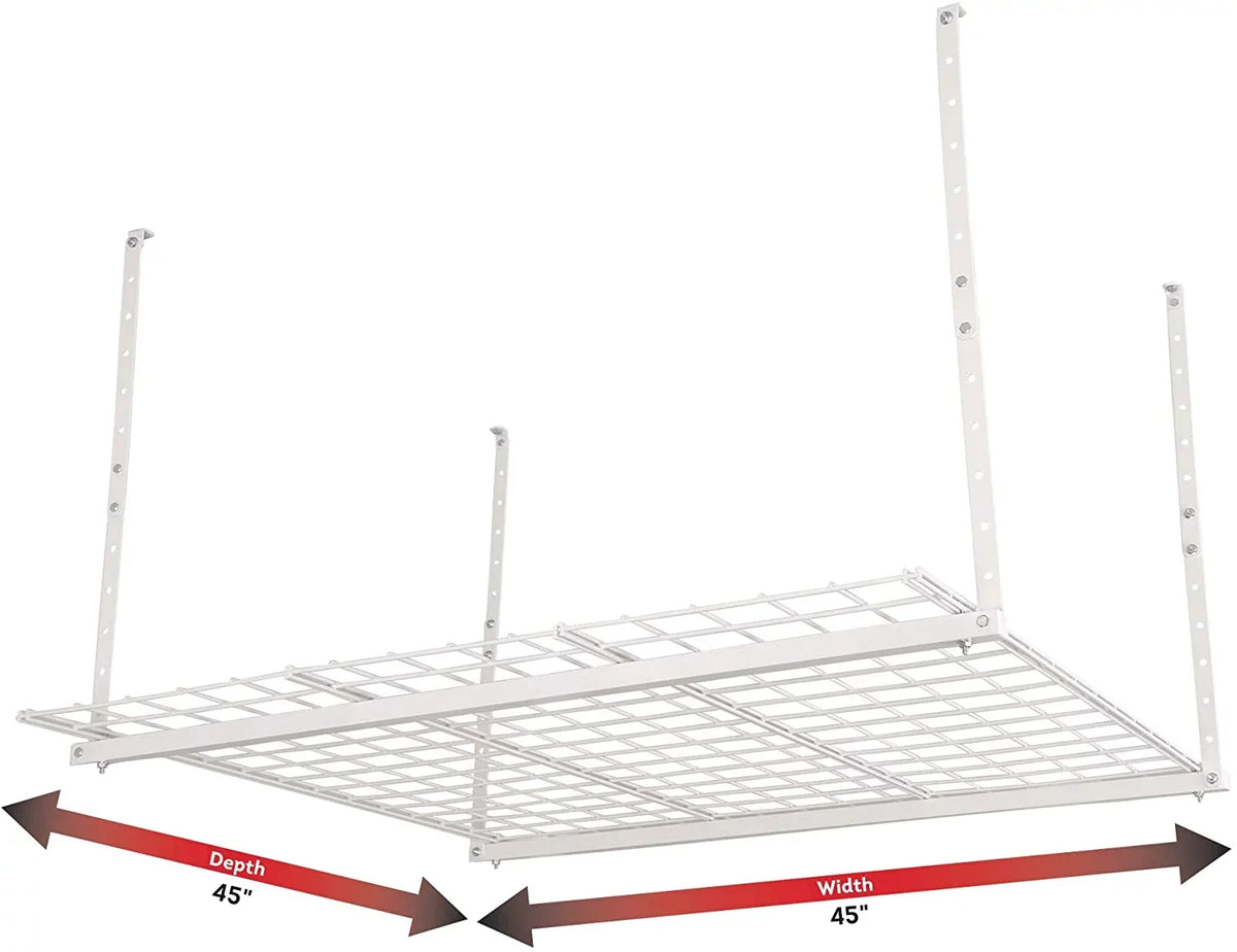 Rack 45-Inch Storage White by Organization 00540 HyLoft Mount Garage Ceiling Overhead System 45-Inch