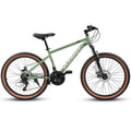 Inch Trail Front 21-Speed Mountain Carbon Shifter Bike, Womens Ecarpat Bicycles Mens City Frame A24301 Fork 24 Disc Wheels, Commuter Mountain Bike steel Brakes Thumb