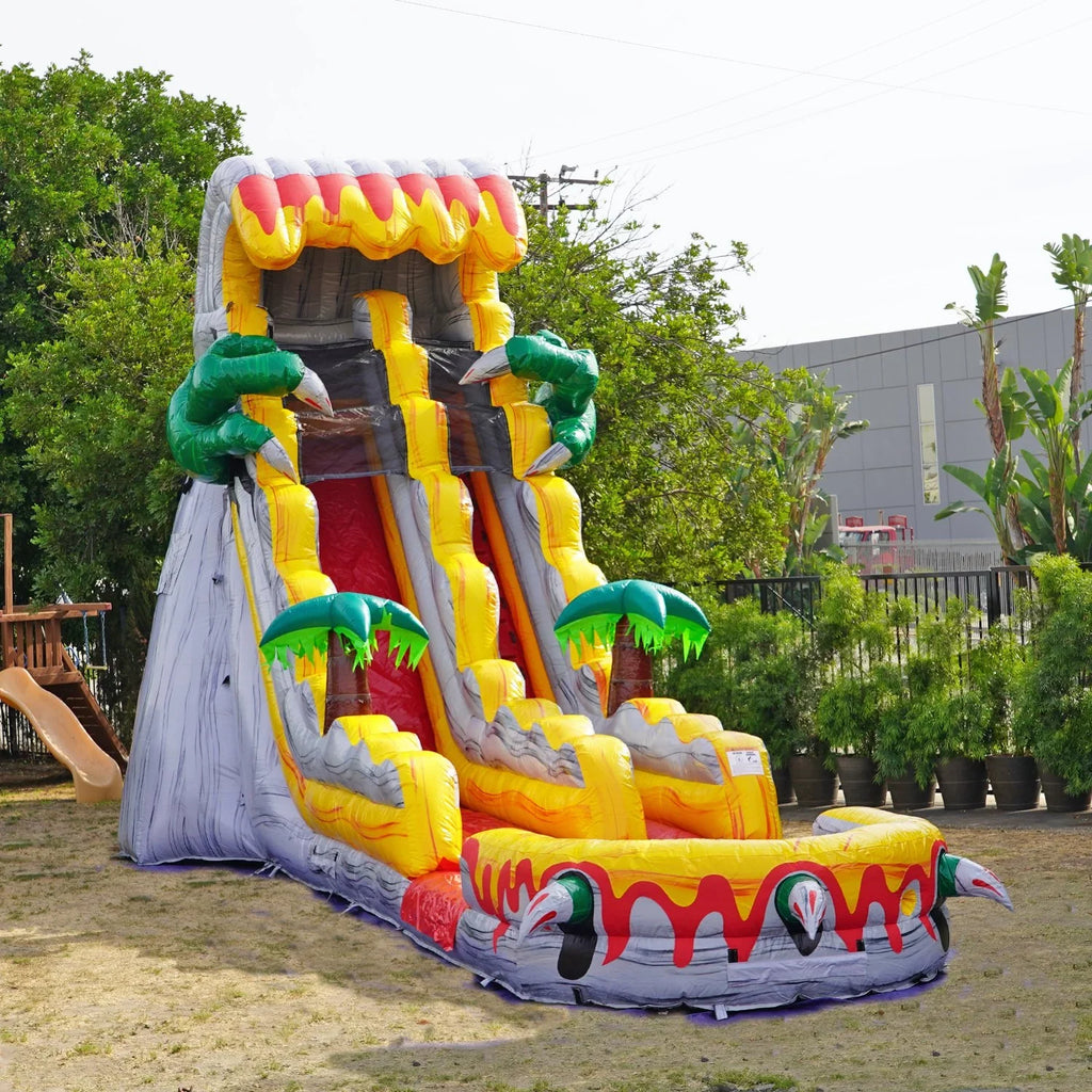 Pool Blower), Slide Grade with and (with Water T-Rex JumpOrange Commercial Kids for Theme Adults