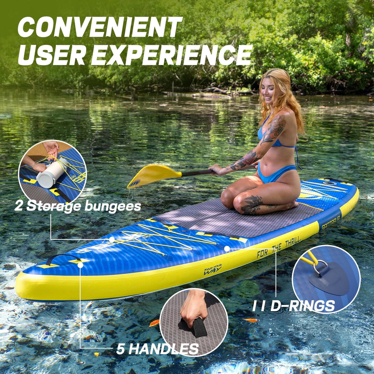 Paddle Complete Inflatable Accessories Board Stand Up SUP High-Quality with