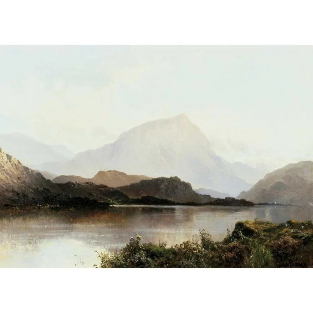 Alfred Framed 18x14 Print Breanski, De Loch Modern Black Lomond Museum - Titled Hills Art of The