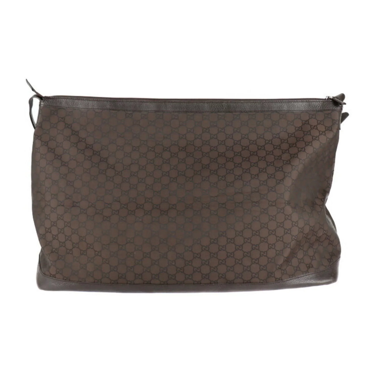 (Good) Boston Shoulder GG Leather Gucci Nylon Brown Bag 105669 GUCCI Pre-Owned Travel