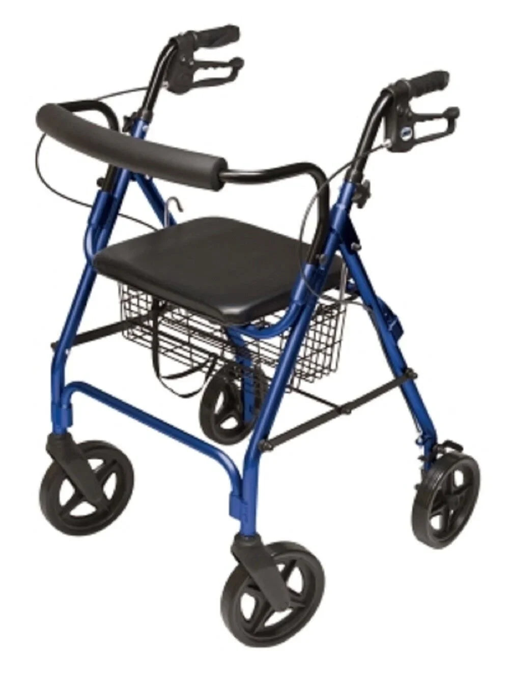 8" Deluxe Lumex Rollator Four-Wheel Walkabout with Wheels Contour