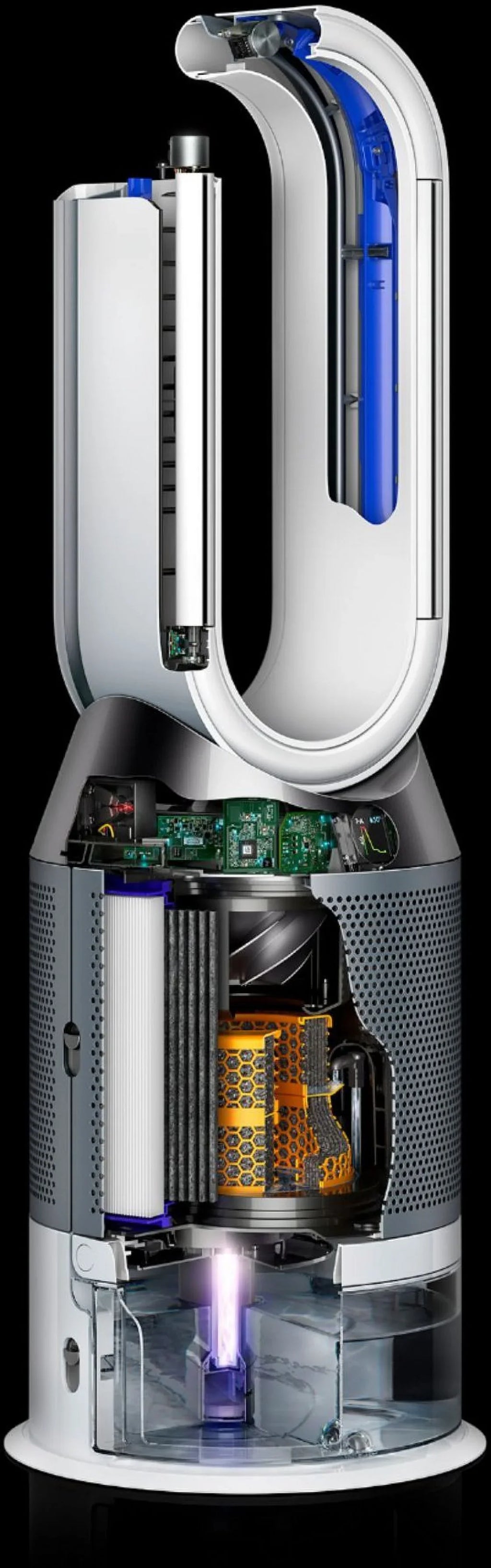 275371-02 PH01 Dyson - White/silver Humidify Cool Box Open + Pure