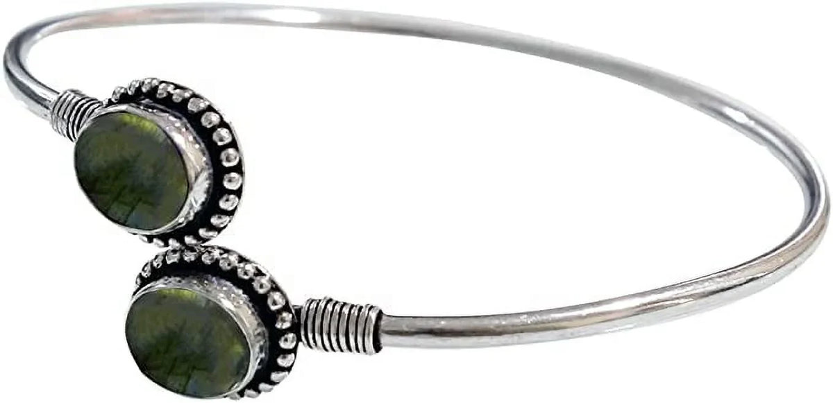 Jewellery Gemstone Designer Bohemian labradorite Bracelet, Cuff Plated Modern For Fashion Party Tribal Boho Women, Bracelet Natural Handmade Silver Design