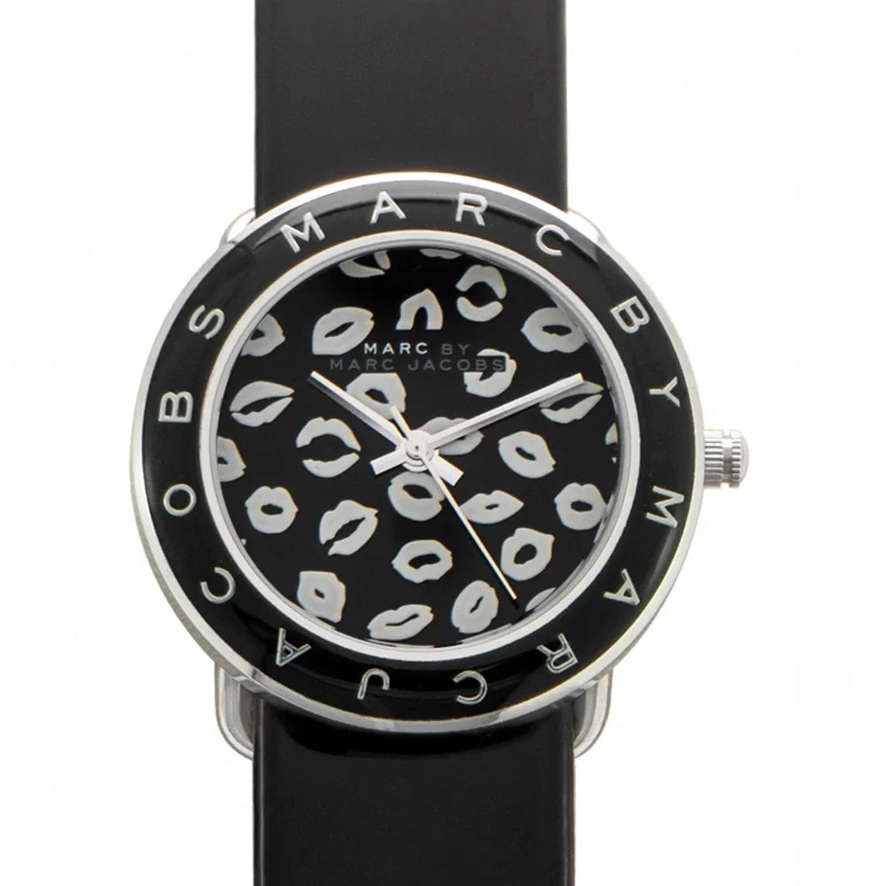 Black Women's Marc Lips Marc MBM1163 Amy Watch Leather By Jacobs 36MM