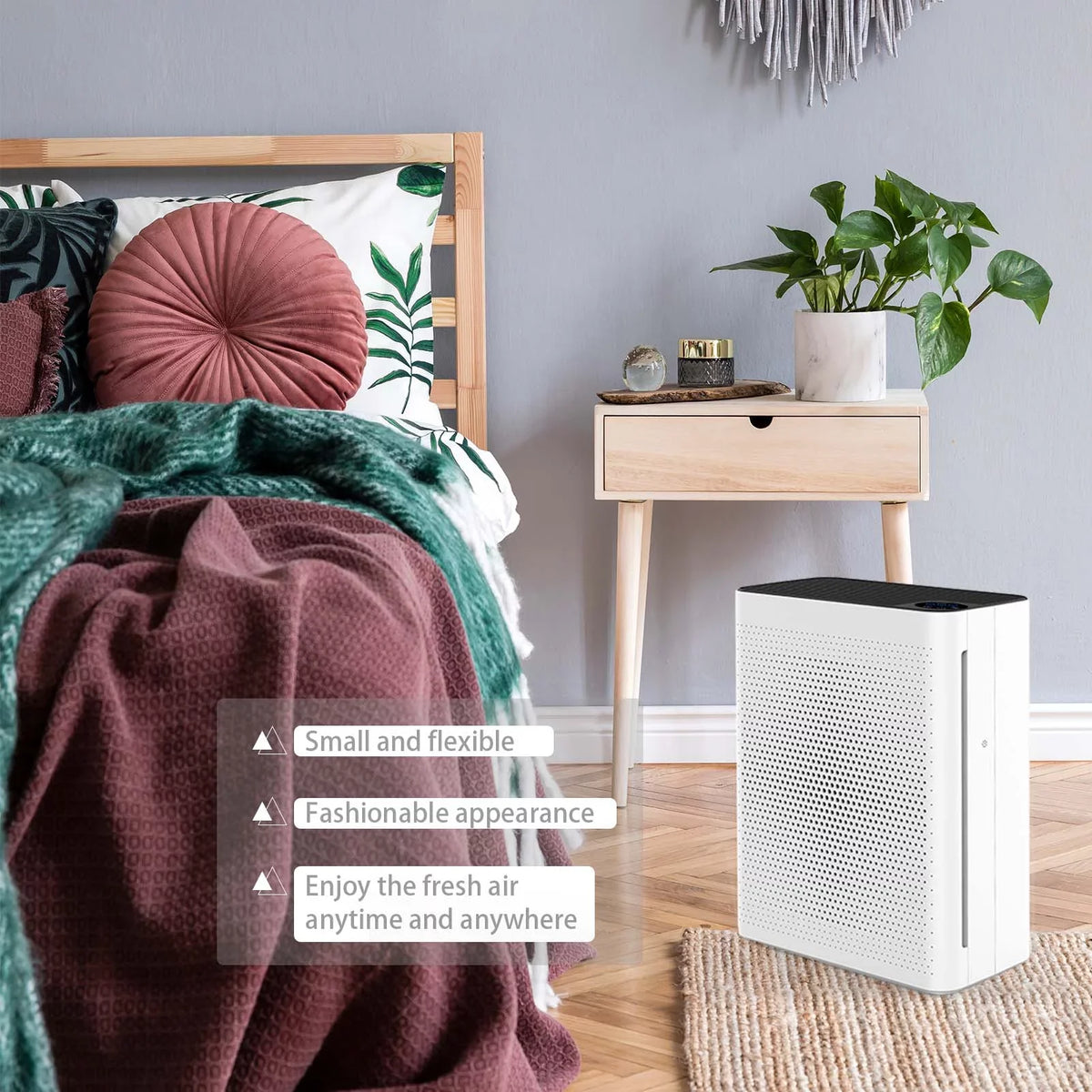 Coverage,White HEPA Mode - Purifier Speed, Sleep Ultra ft CADR, 410 - Olansi Fan Quiet Adjustable sq. High Air