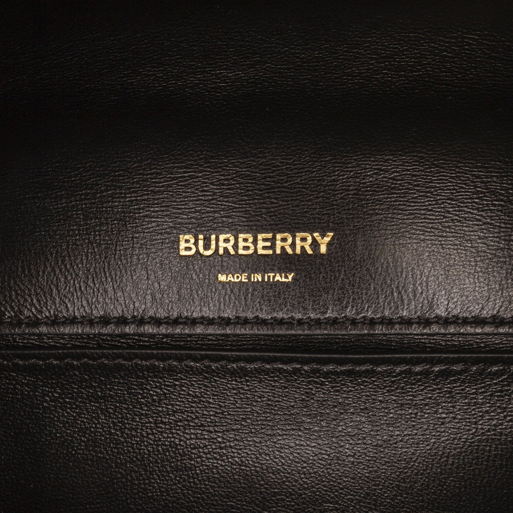 Bag Crossbody Sequin Burberry (Good) Calf Bag Leather Pre-Owned Black Unisex Authenticated Small Lola