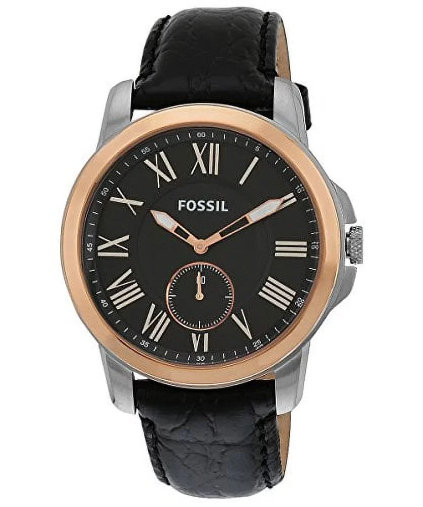 FS4943 'Grant' Men's Black Fossil Watch Leather