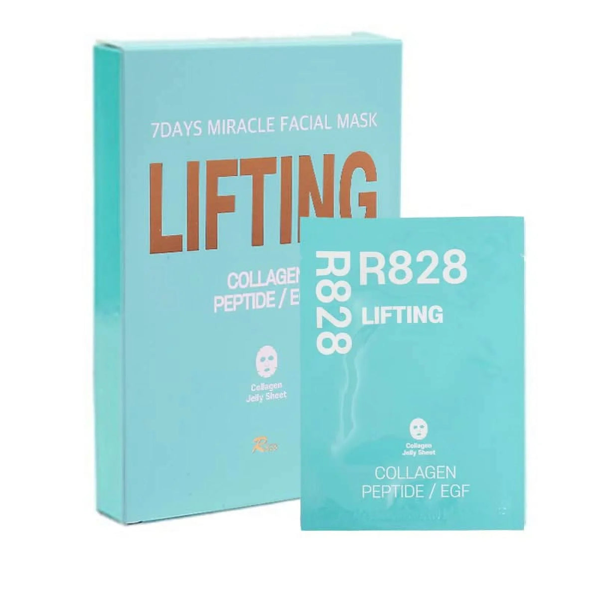Hydrolyzed & 10 Peptide Pack Face Instant Mask EGF and R828 Lifting Glowing Face with Lifting Collagen
