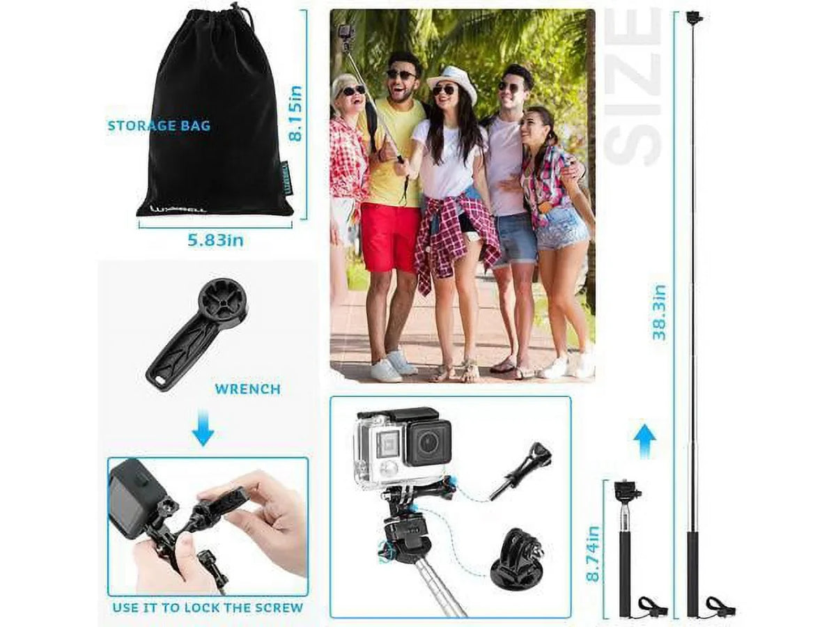 EK5000 Kit Fusion EK7000 SJ5000 GoPro AKASO 6 Accessories 5/Session 4K Max Hero 4/3+/3/2/1 SJ4000 8 5/Hero 9 for Camera 7 WiFi Action