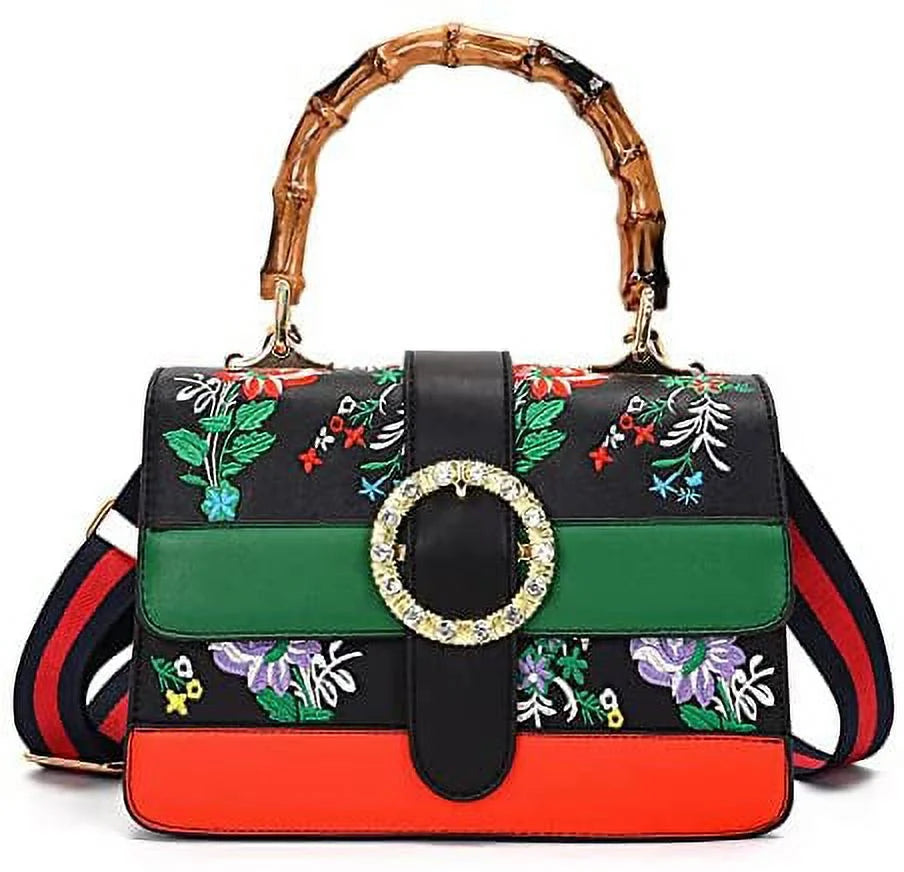 Trendy strap Detachable Asge wide shoulder bag Medium Satchel bags for Shoulder Bags crossbody handle Bamboo Vintage top Handbag with women
