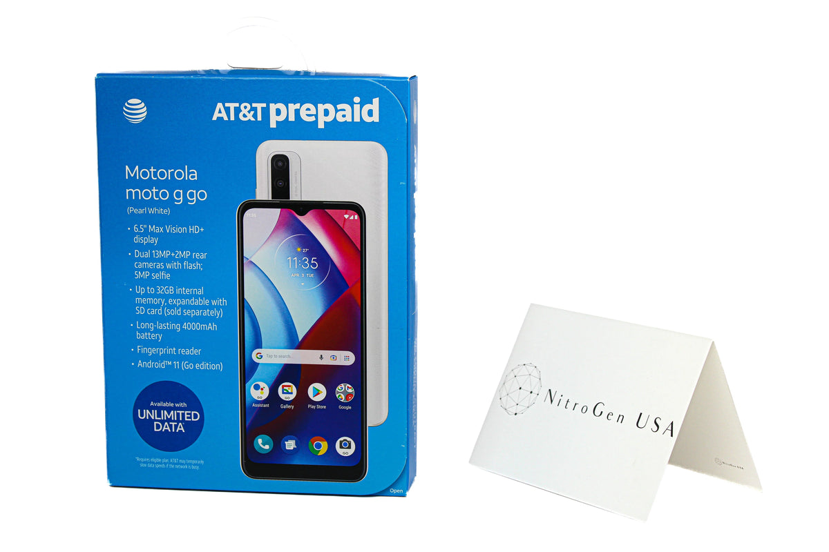 '- 6.5" Motorola Moto Smartphone XT2163-7 G 4G 32GB/2GB Go Android White-