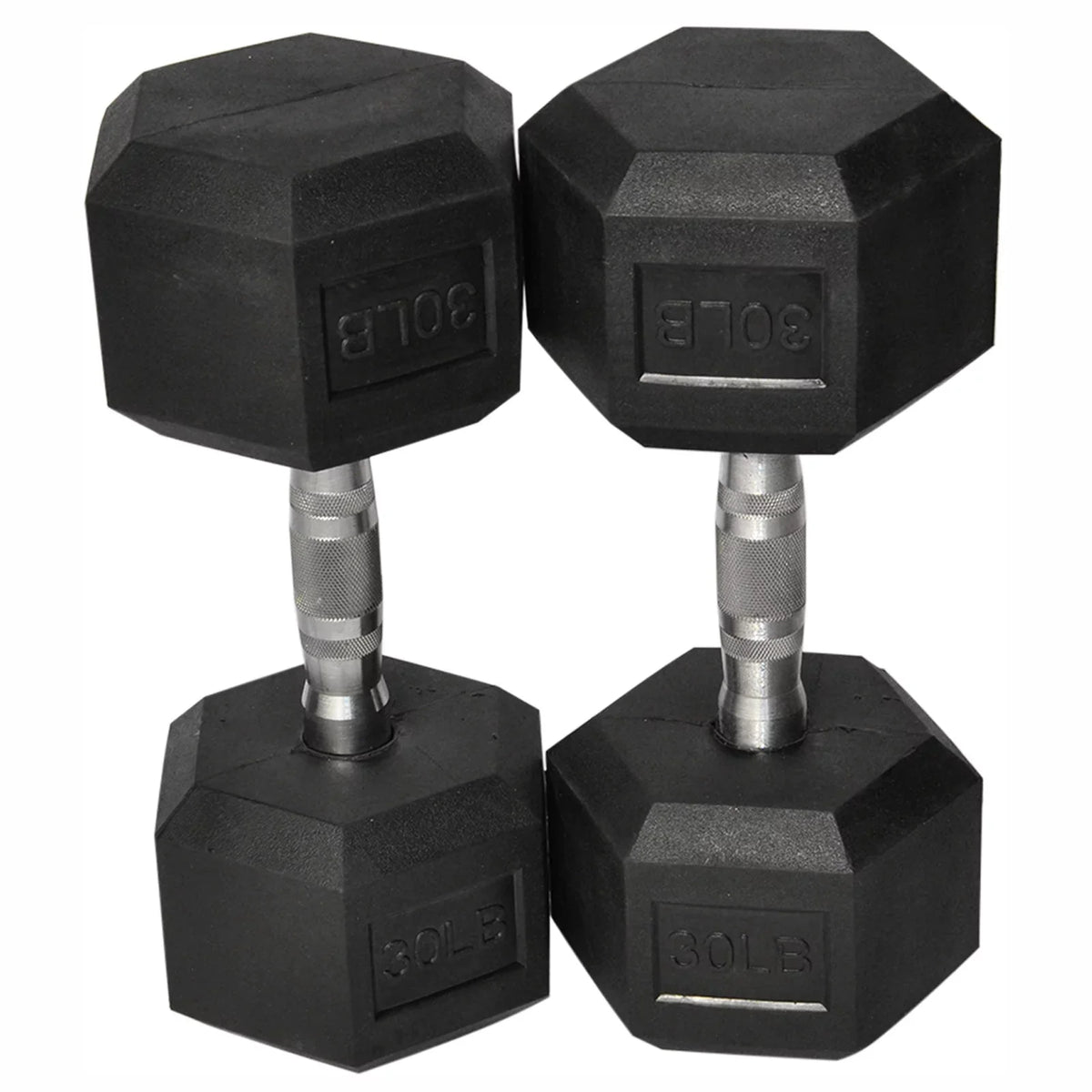 Barbell Dumbbell Pair Rubber 1 Dumbbell Heavy Handles 1 Metal of ATIXEL with Hex of Set