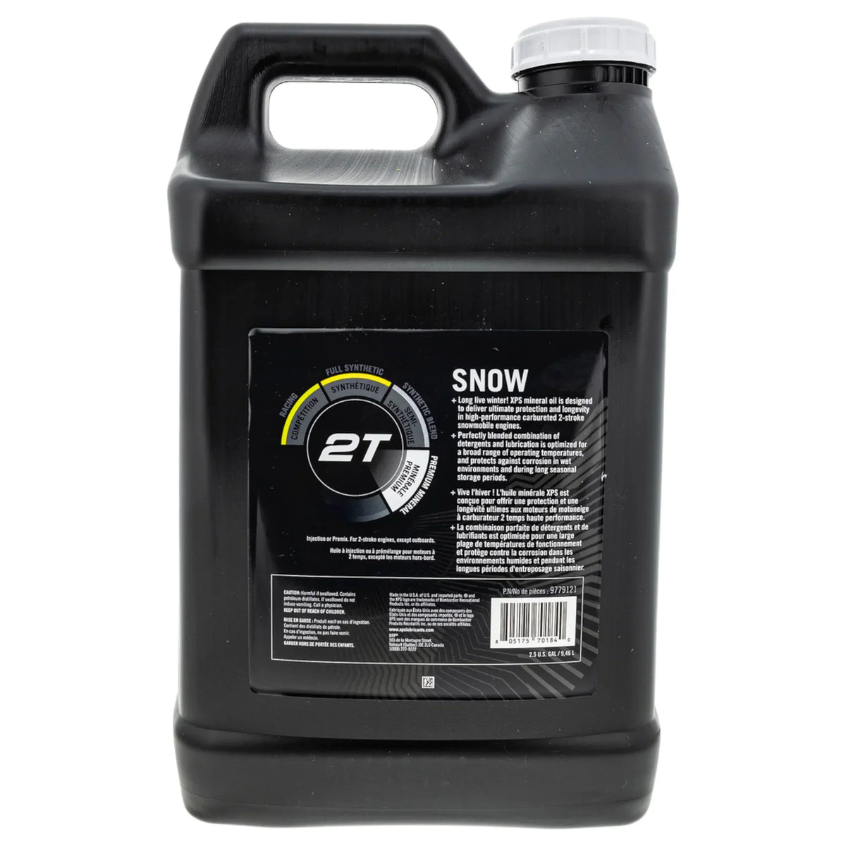 XPS Oil, New Ski-Doo 9779121 Snow Premium 2-Stroke OEM Mineral 2.5 Gallon,