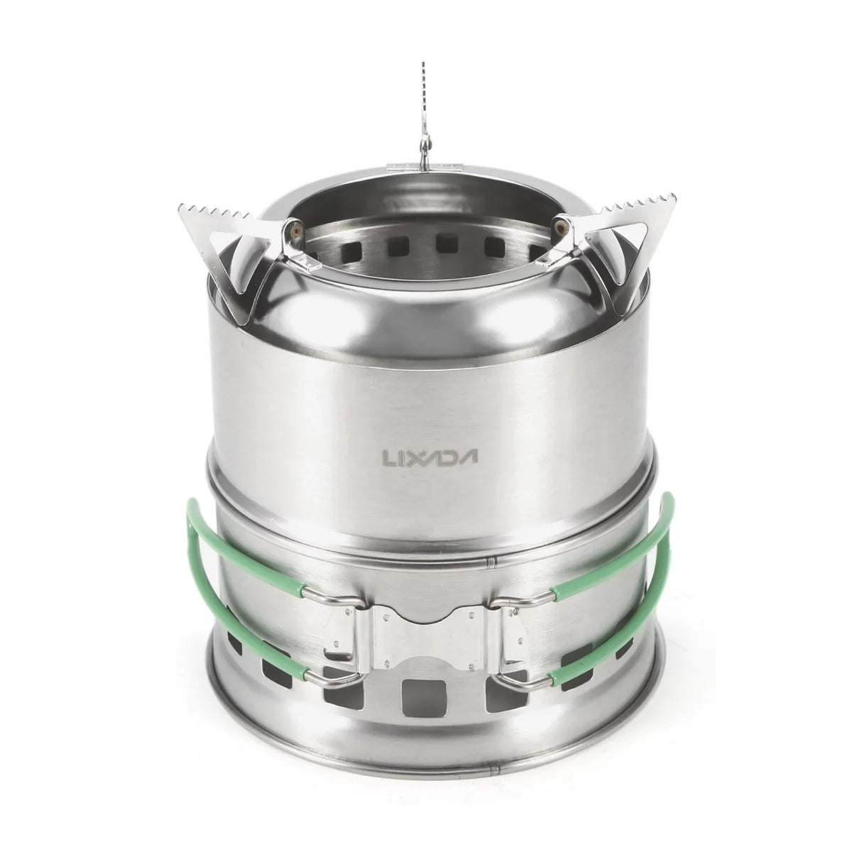 Stainless - Hiking Handles Stove Folding Camping Stove Burning Tray Lixada and Wood Foldable Backpacking with Steel and for