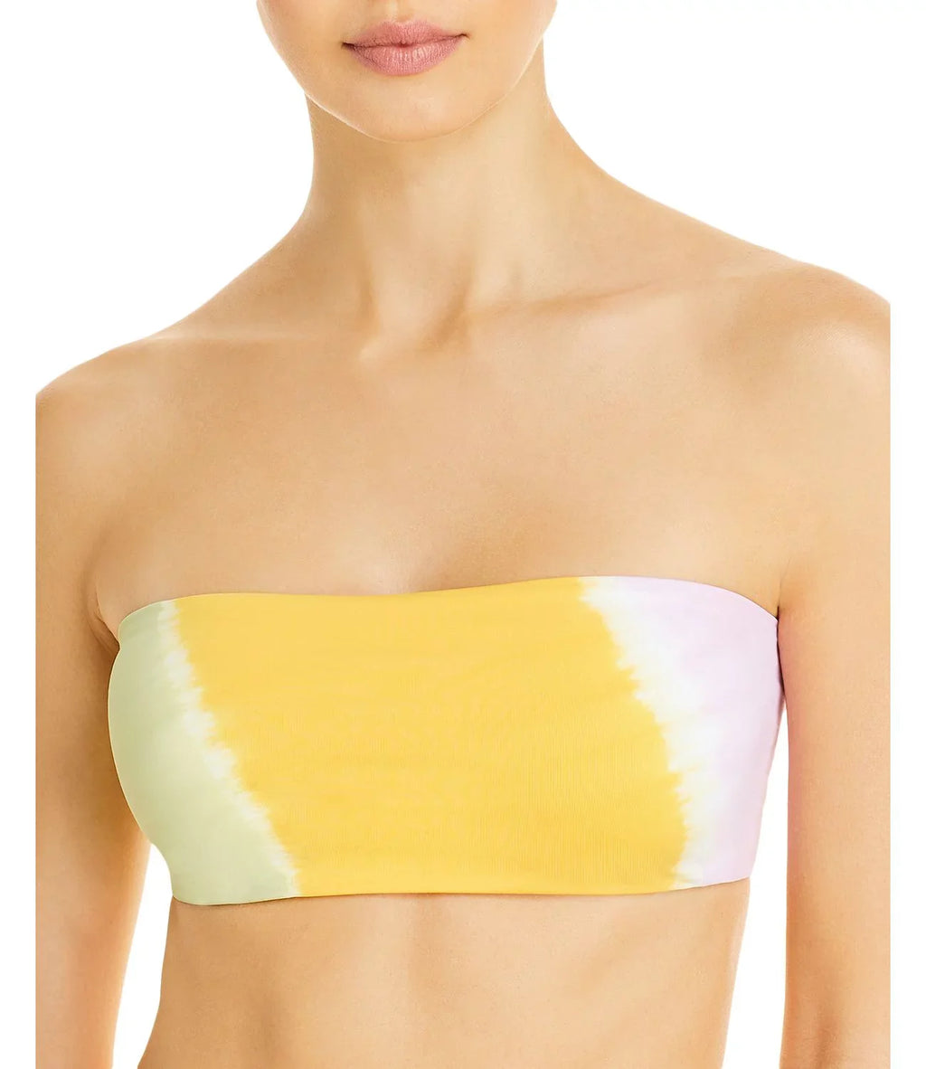 Space X-Small Tops, Women's Bikini Wave Beach Bandeau L Yellow,