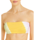 Space X-Small Tops, Women's Bikini Wave Beach Bandeau L Yellow,