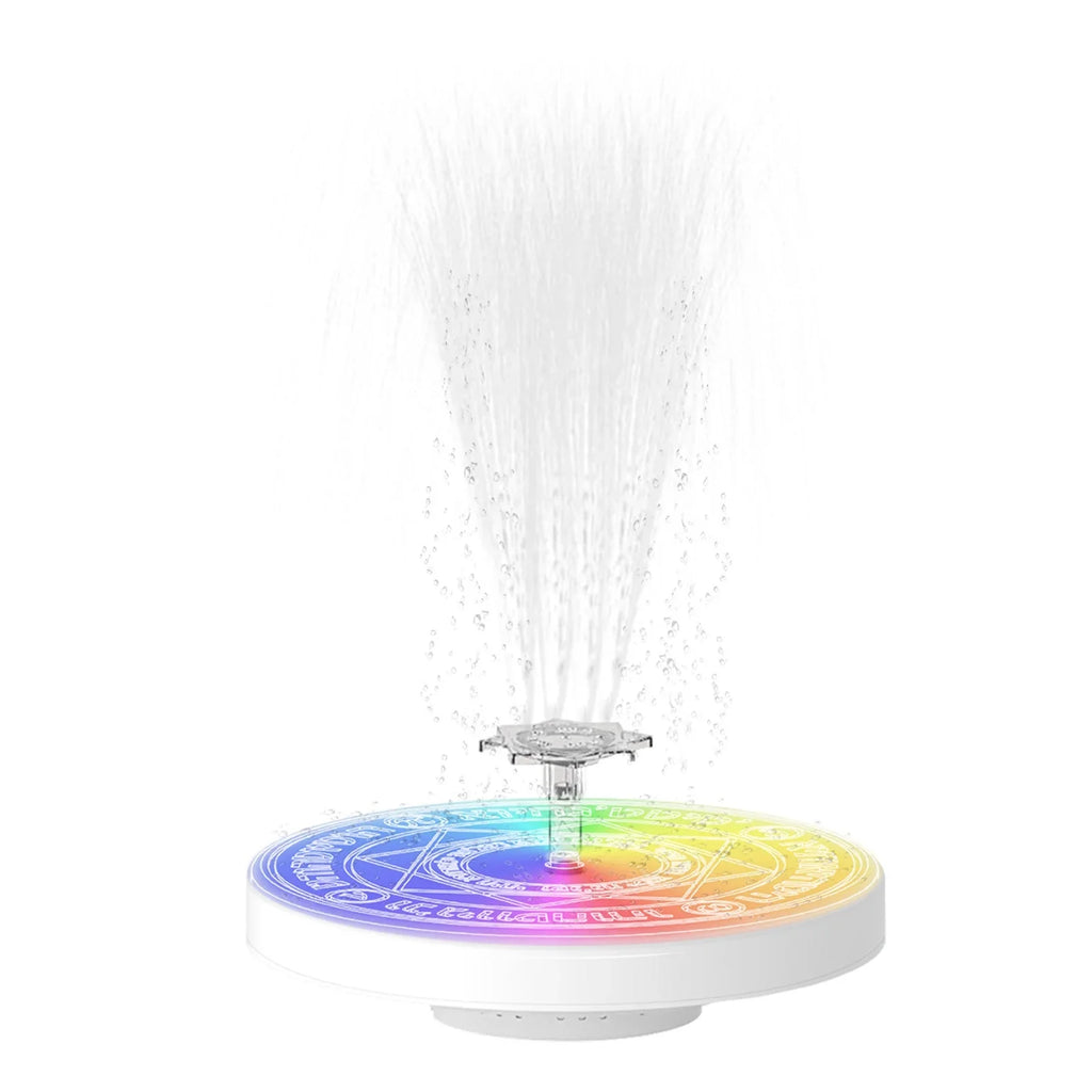 Fountain Decor Garden Pond with Solar Outdoor Light, Walmeck Control Remote LED, Bath Decoration