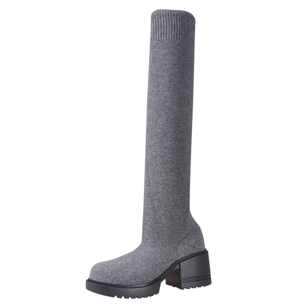 Boots Knee PMUYBHF for Length Snow Waterproof on Boots Boots Buckle 11 Ladies Winter Sock Boots Minimalist Size Work Pull Women Heeled Long Women Boots