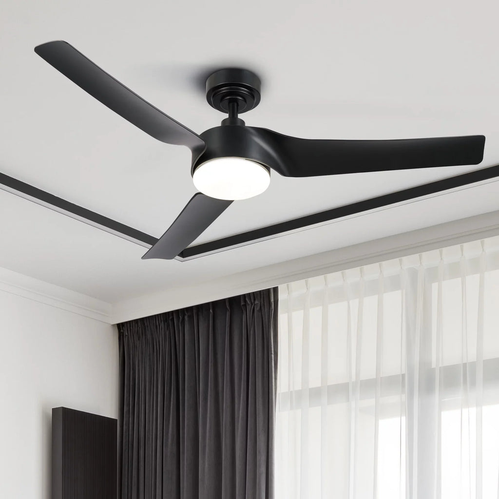Black Fan Remote, Dimmable & 52" Bestco Ceiling Light with Smart Modern Kit