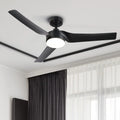 Black Fan Remote, Dimmable & 52" Bestco Ceiling Light with Smart Modern Kit