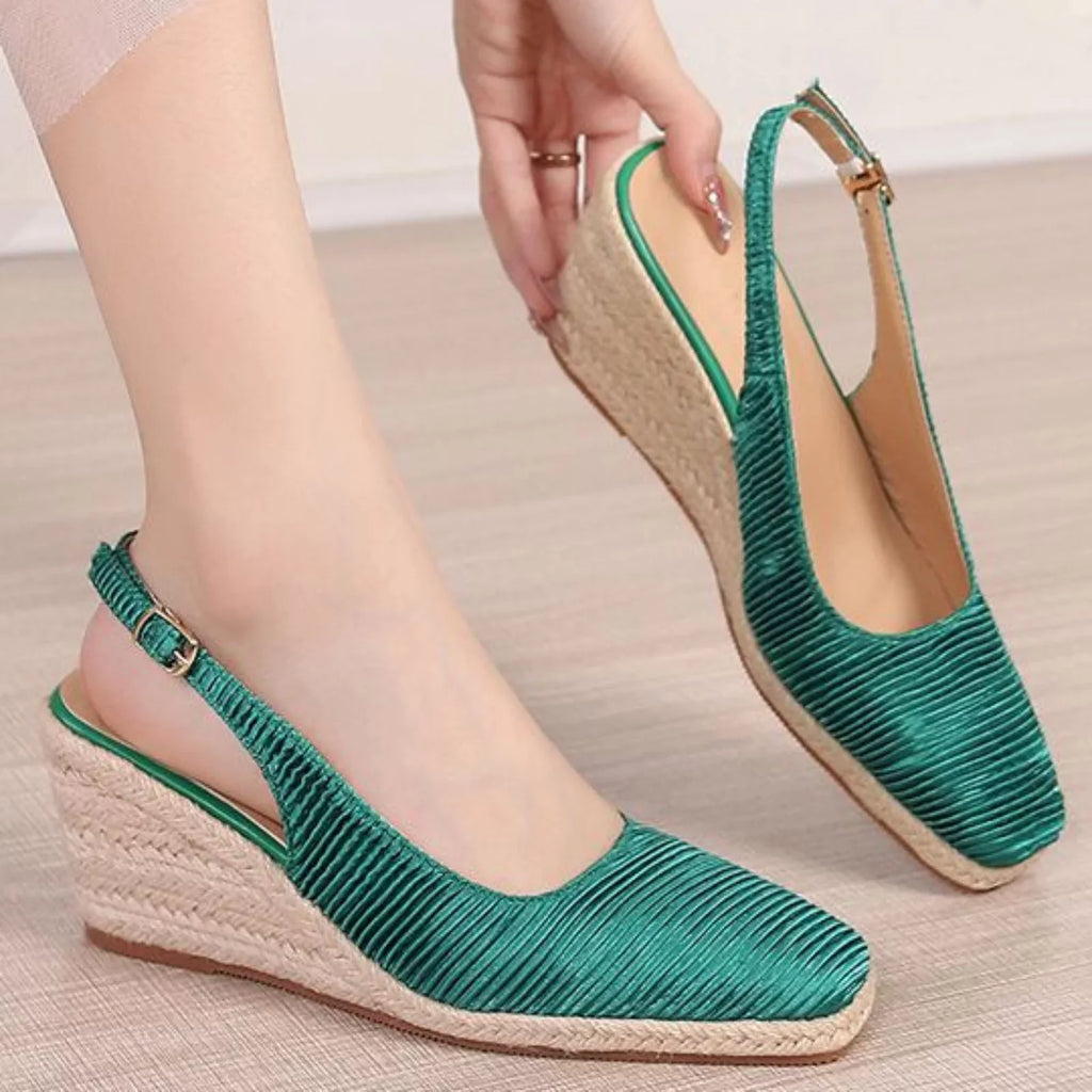 Sandal New Toe Linen Sketches Cap Sandals for Fisherman Sandals Wedge Espadrilles Flop Elegant Women High Size Women 12 Summer Espadrilles Sandals Silk Women Shoes Flip Women's Dressy Straw Heels