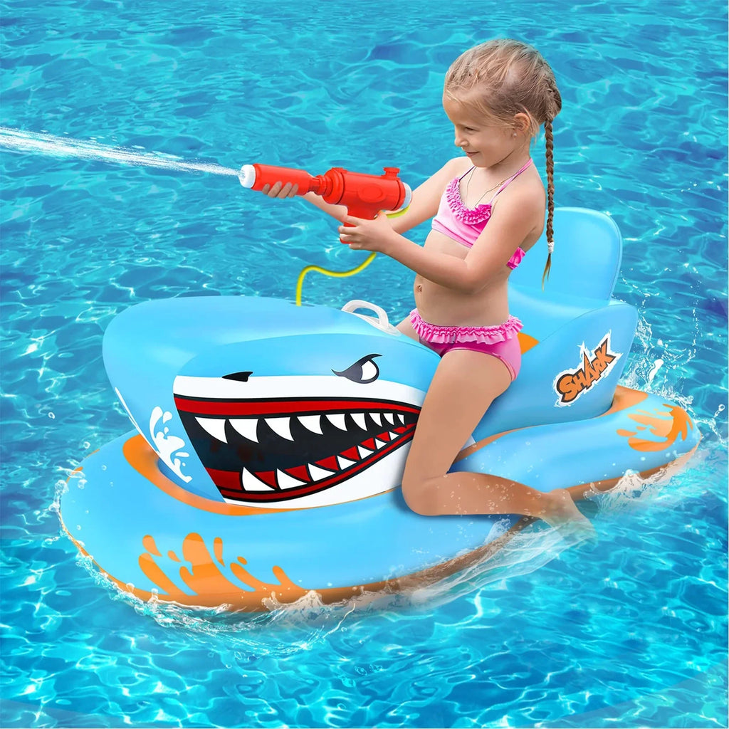 Pool for Pool Game Toys Pool Kids,Shark Boys 3-12 Waterpistol Age Girls with Kid Floats Ride-on for