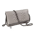 Pewter Sydney Quilted Crossbody, Love Metallics Fold-Over Clutch