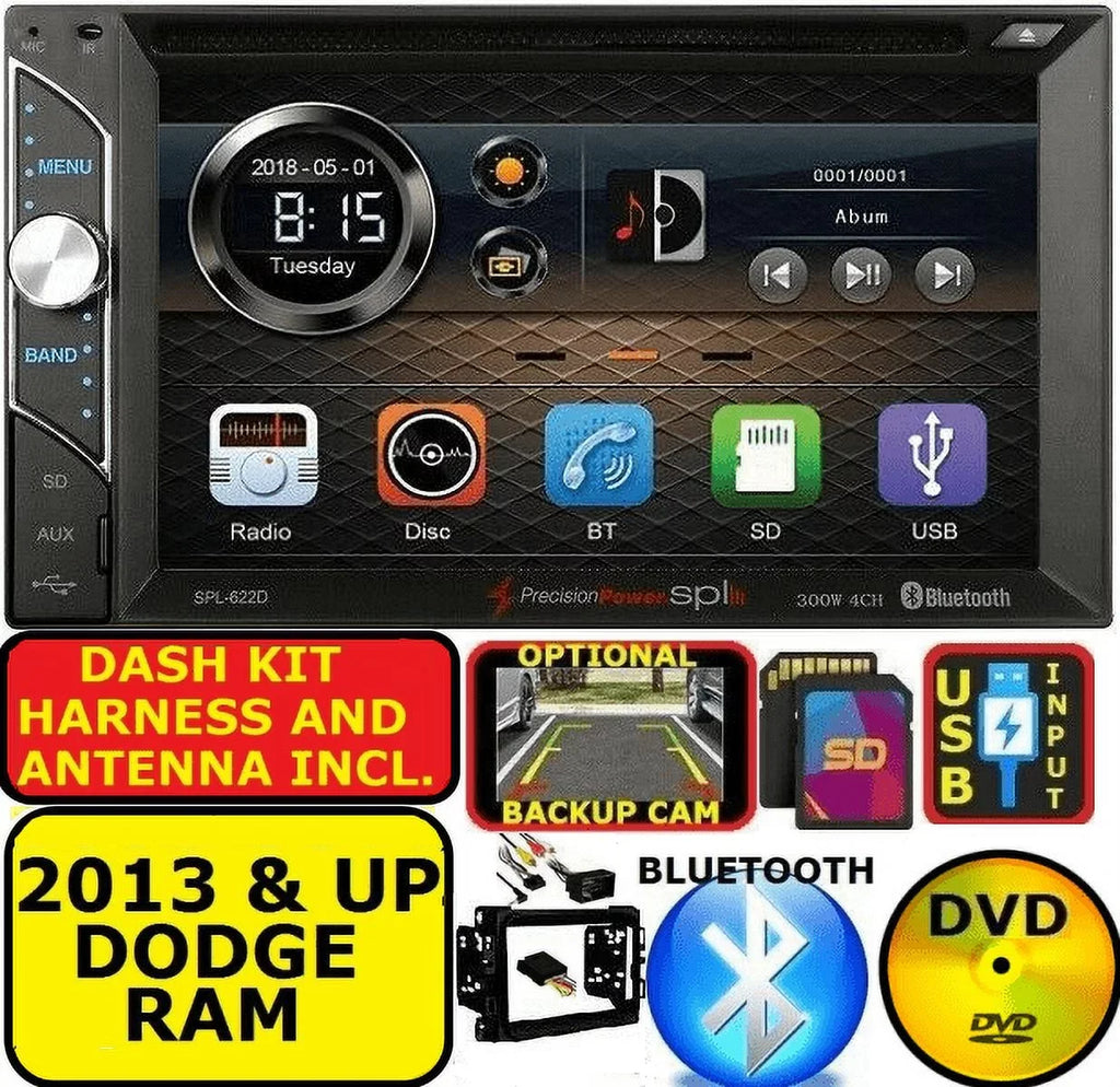 JEEP CHRYSLER CAR CD/DVD USB PACKAGE RADIO SD BLUETOOTH AUX STEREO RAM 2013-2019