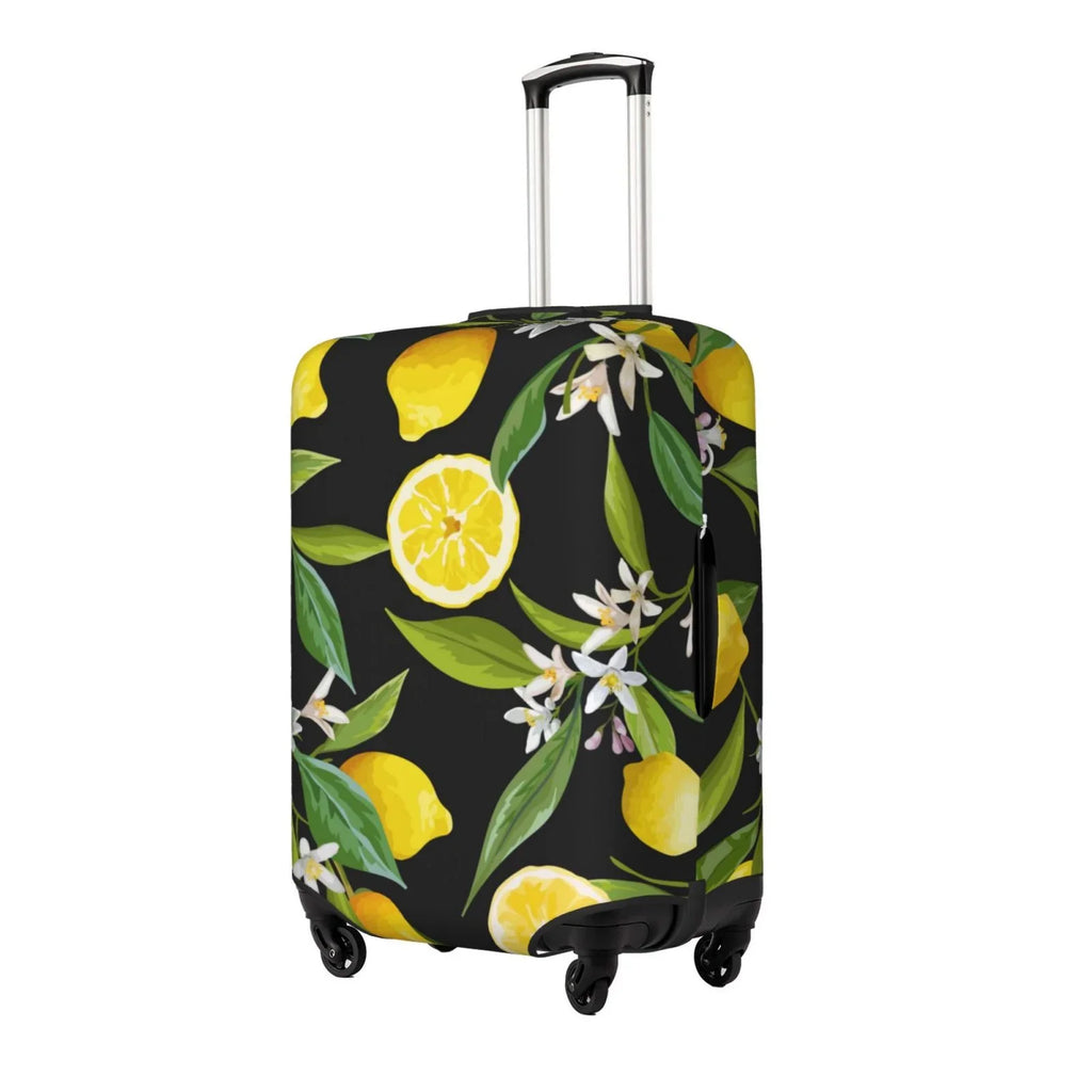 Washable For Protector Adobk Luggage Leaves Travel Fruits Men, Cover, For Suitcase Stretch Women Flowers Covers And Lemon Luggage Suitcase Cover, Suitcase Accessories-Small