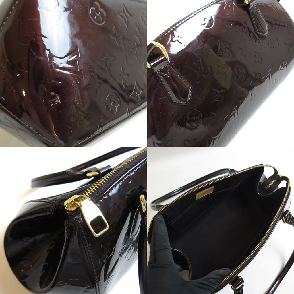 Dark Verni Semi-Shoulder M91493 (Good) Sherwood Pre-Owned Handbag Women's Monogram Amaranto Louis PM LOUISVUITTON Purple Vuitton