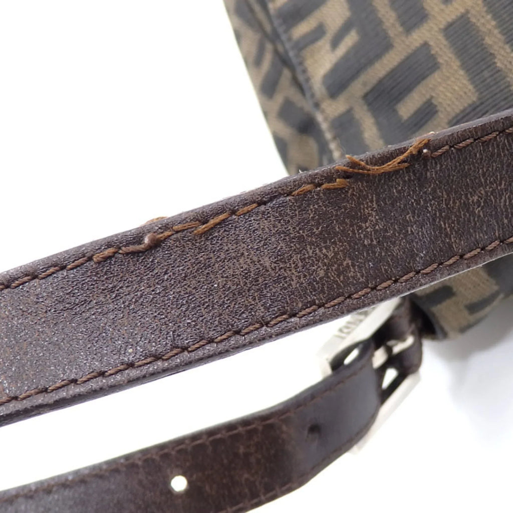2258 Bag 008 26325 Leather Fendi Bucket (Fair) Mamma Canvas Women's A2229882 Shoulder Zucca Pre-Owned Brown
