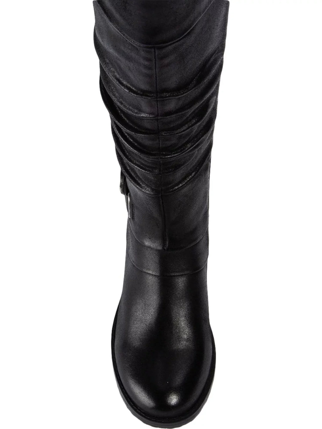 11 Side Shoes Boots Accent Buckle Cushioned Onika Round BARETRAPS Block Heel Black Pull Zip-Up Gore Stretch Tab Womens Toe M