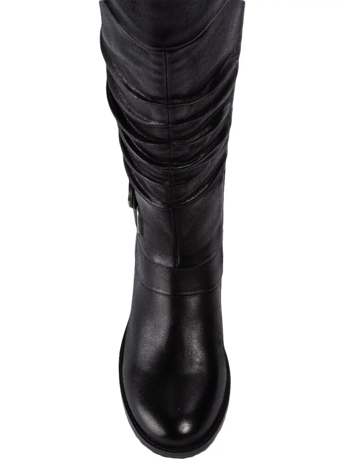 11 Side Shoes Boots Accent Buckle Cushioned Onika Round BARETRAPS Block Heel Black Pull Zip-Up Gore Stretch Tab Womens Toe M