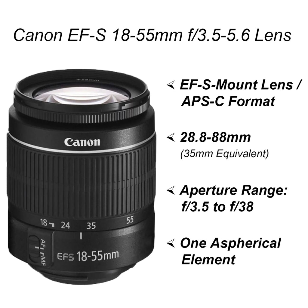 Rebel Memory, 4000D DSLR / Tripod, Camera SanDisk and Bundle 18-55mm EOS ZeeTech Canon with 32GB Lens, Backpack T100